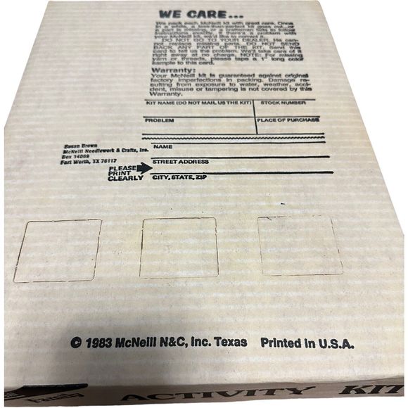 VTG McNeill LARGE Latch Hook Rug Kit 1983 No. 7611 Balloon II Wall Decor Hanging - Picture 16 of 16